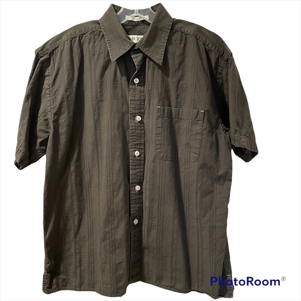 Orvis Men’s Short Sleeve Shirt Button Up Black Large Cotton Gently Worn